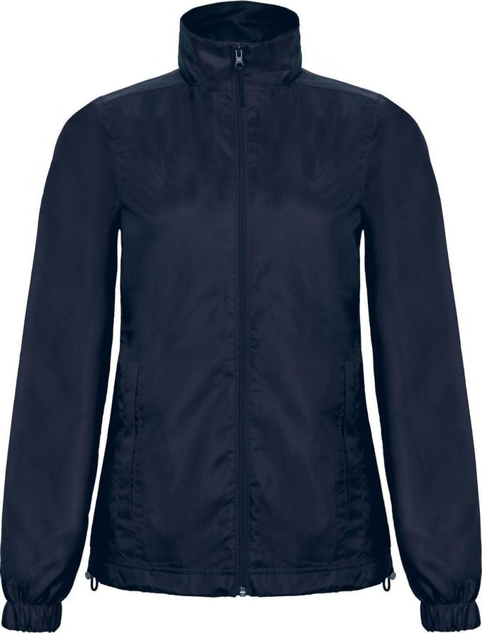 B&C Dames/dames ID.601 Douchebestendig Windbrekerjasje met kap (Marine)