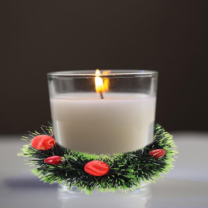 Kaarskrans Kerstkrans Kerstboomkrans Kaarsguirlande black