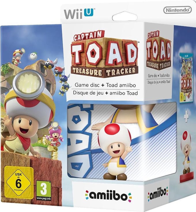 Captain Toad: Treasure Tracker + Toad amiibo bundel - Wii U