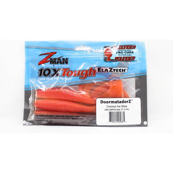 Zman Soft Lure DoormatadorZ 6 Inch 3/Pack Kokosijs (5865)