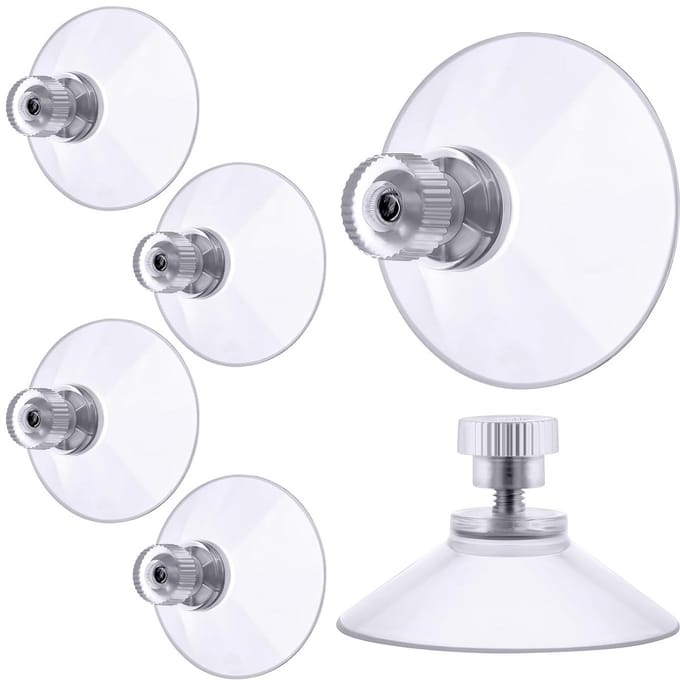 Zuignap met Schroefdraad - Transparant - accessoire