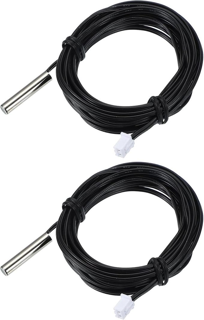 Temperatuursensor NTC - Temperatuurvoeler - Temperatuur Meten - Koperen Sensor Kop - 300 cm - Multicolor