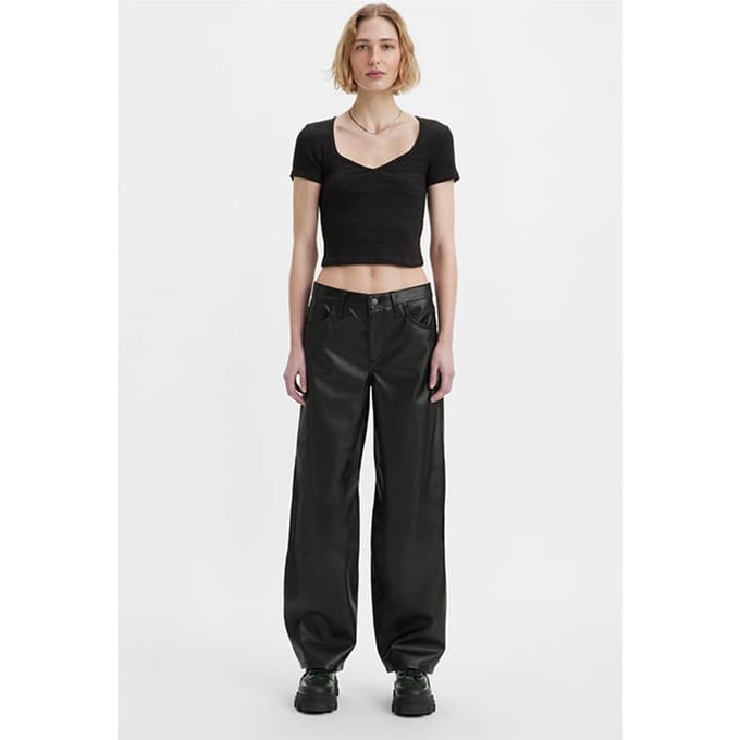 Levi's Fx Leather Pant Black Taglia: W26L30 | Pantaloni di pelle Outlet | Donna | Nero