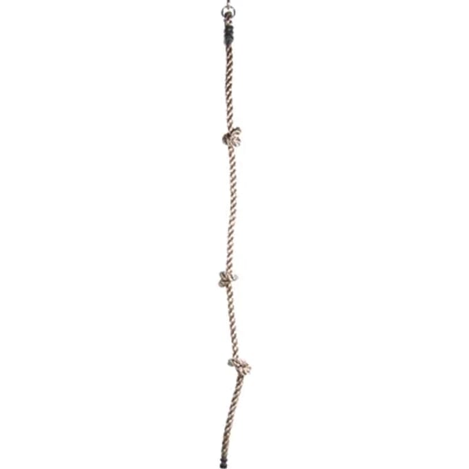 Swing King Klimtouw Met 3 Knopen En 1 Ring 180 Cm Naturel