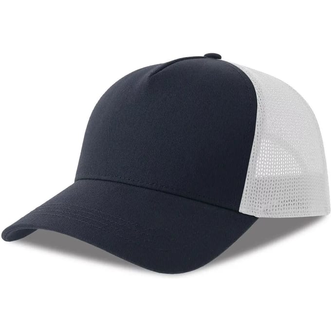 Atlantis Headwear Rapper Cotton-S Cap AT535 - Navy/White - One size