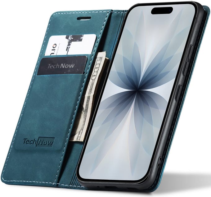 Hoesje geschikt voor iPhone 17 - Book Case Leer Slimline Blauw