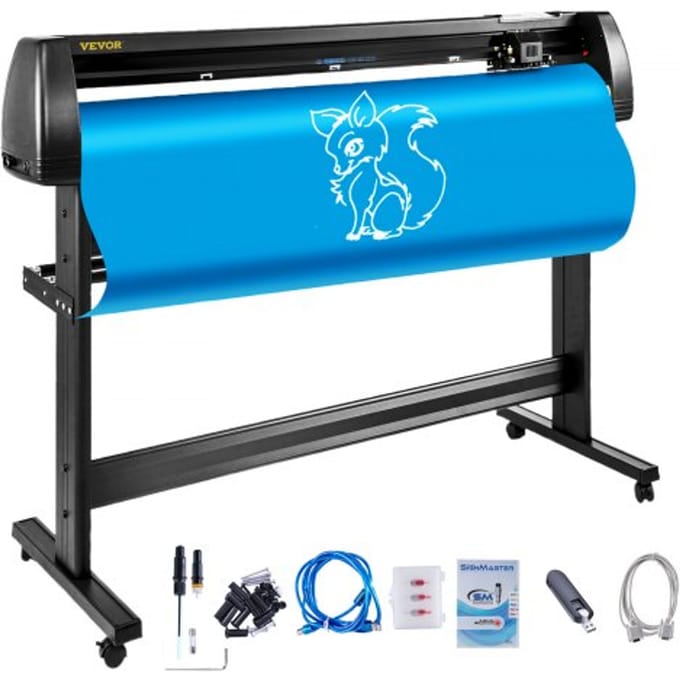 VEVOR 53 inch vinyl snijplotter Vinyl snijplotter 1350 mm Slogan snijplotter Desktopmachine met de software