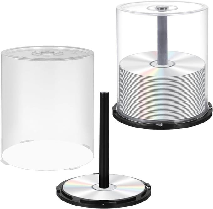 2 Stuks Lege CD Opslagcontainers - Plastic DVD Opbergdozen, CD Houder en Opbergbox voor Media