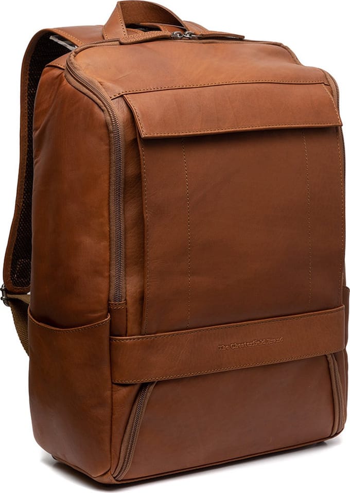 Chesterfield Rich Leren Laptop Rugtas - 15,4 inch - Cognac