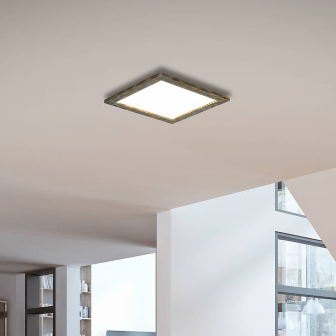 Quitani Aurinor LED paneel, goudkleurig gepatineerd, 45 cm