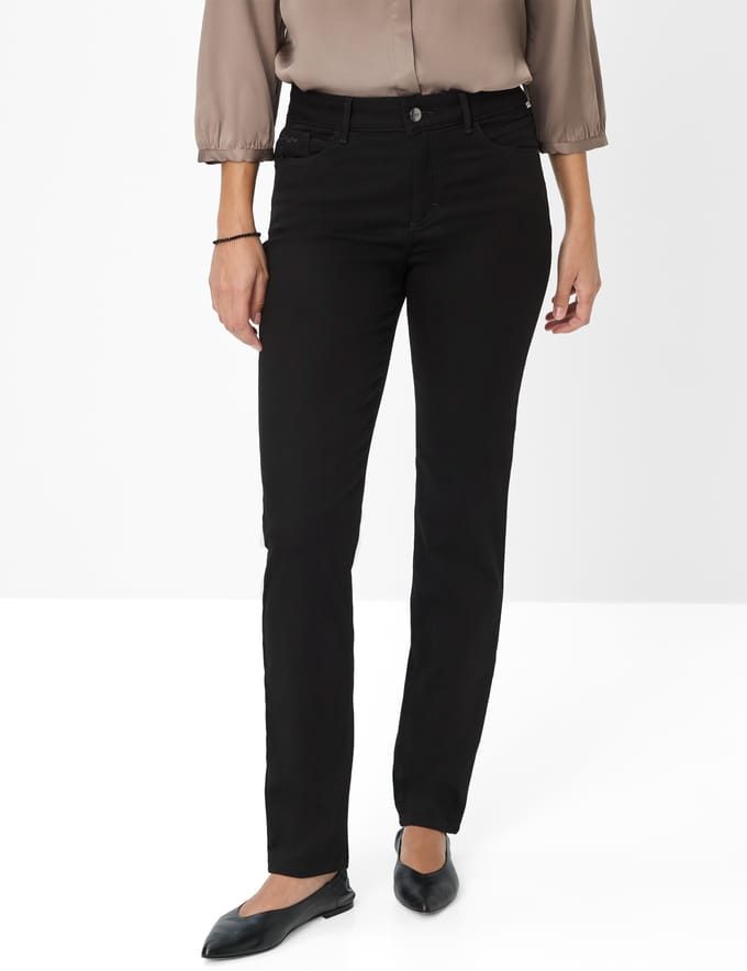 Brax Dames Broek  Style SHAKIRA BLACK, zwart, maat 48