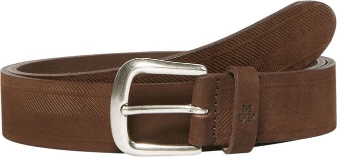 Marc O'Polo Leren Riem Frigg Belt W95 Dark Nutshell Donkerbruin