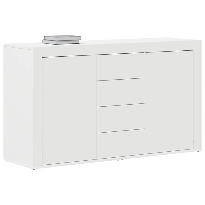 vidaXL - Dressoir - Wit - 120 - x - 36 - x - 69 - cm - Bewerkt - hout
