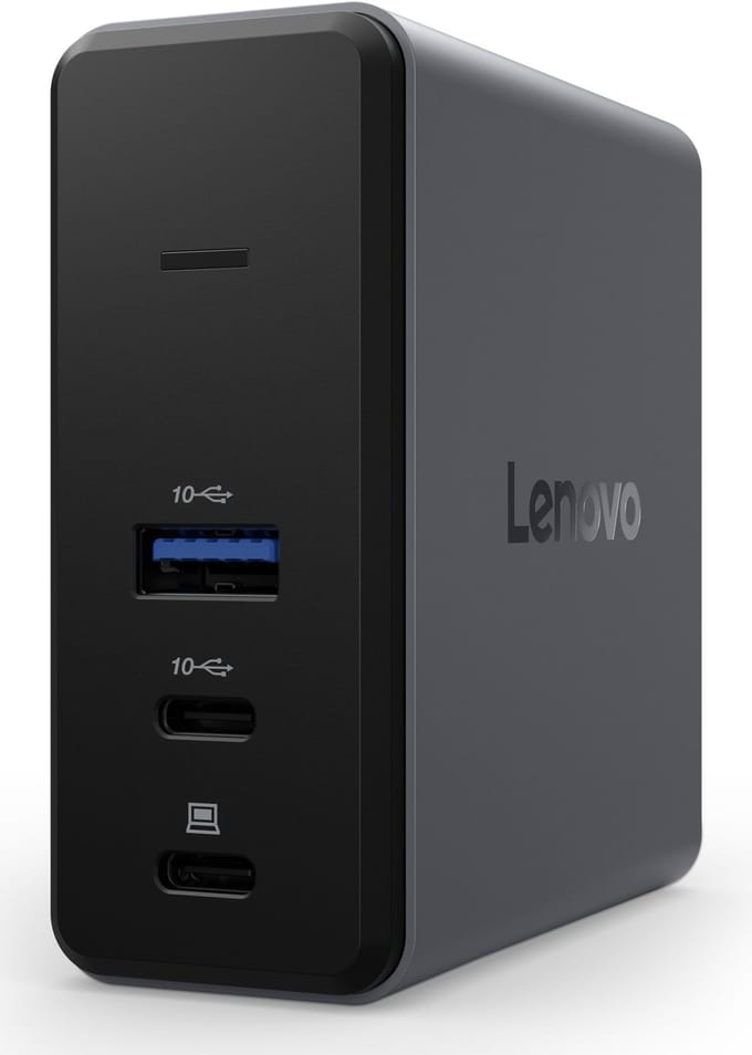 Lenovo X9 Charging GaN Dock Bedraad USB 3.2 Gen 2 (3.1 Gen 2) Type-C Grijs