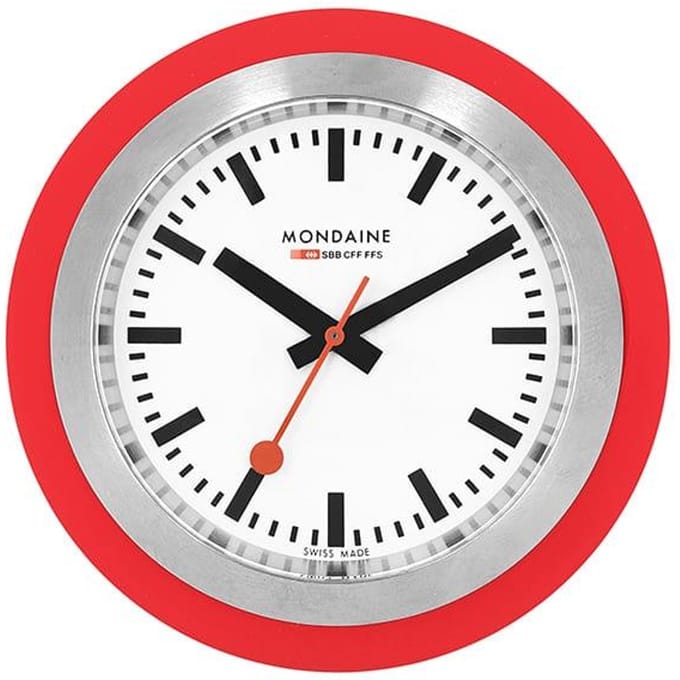 Mondaine Globe clock M660.30335.16SBP - Siliconen - Rood - 60mm