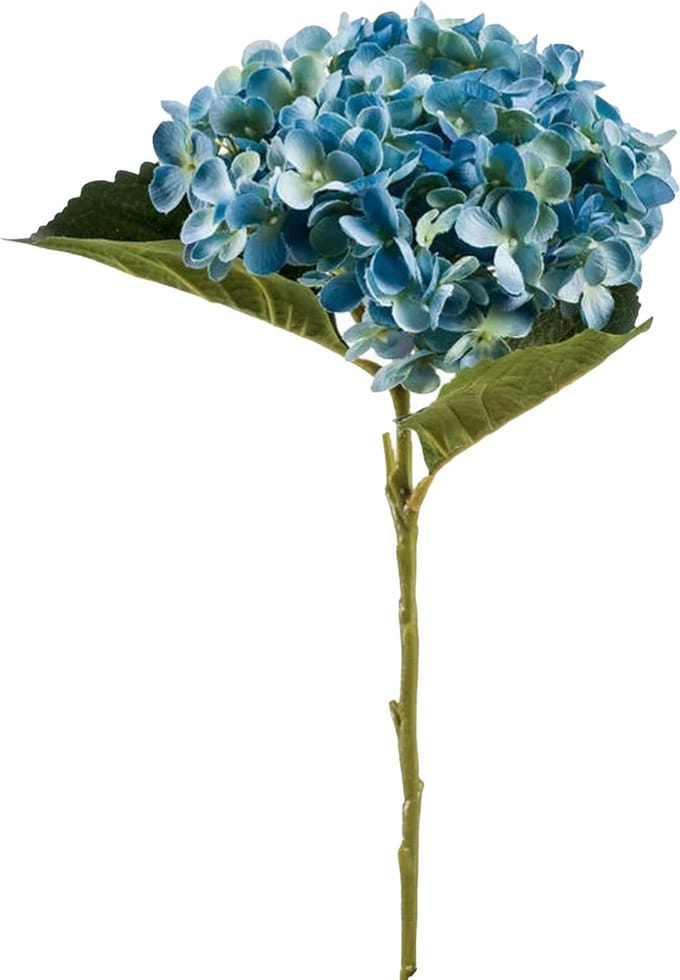Emerald Kunstbloem hortensia tak - Annabelle - 52 cm - blauw - Kunst zijdebloem - Hydrangea