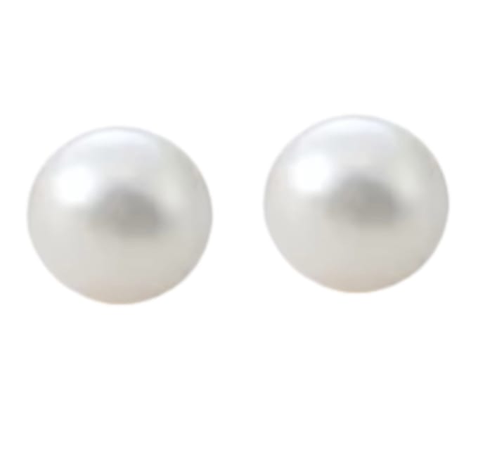 Magneet oorbellen Parel wit 12 mm