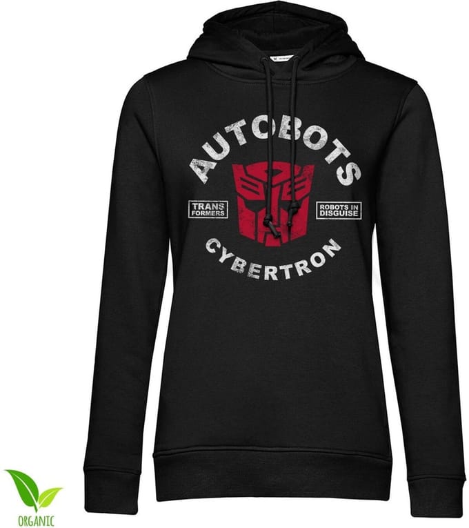 Transformers Autobots Cybertron -meisjes-dameshoodie, zwart