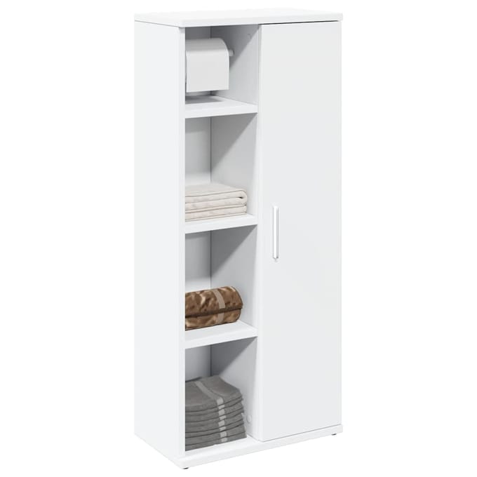 vidaXL - Badkamerkast - met - rolhouder - 39x22x90 - cm - wit
