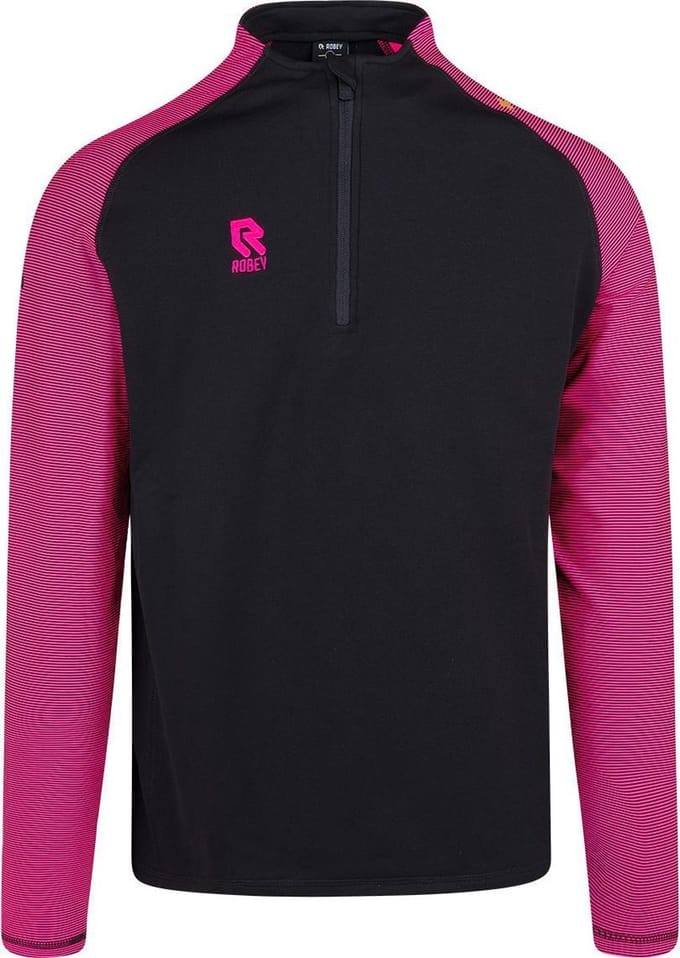 Robey Performance Ziptop Heren - Zwart / Fluo Roze | Maat: M