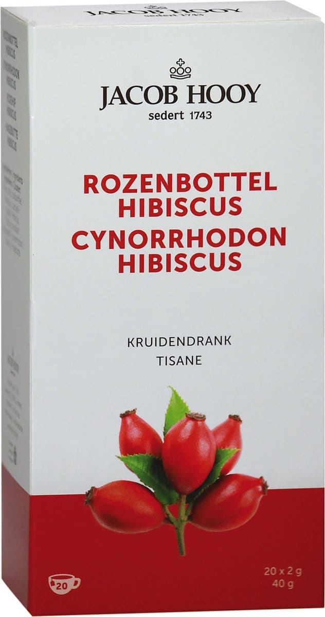 Jacob Hooy Thee Rozenbottel 20 stuks
