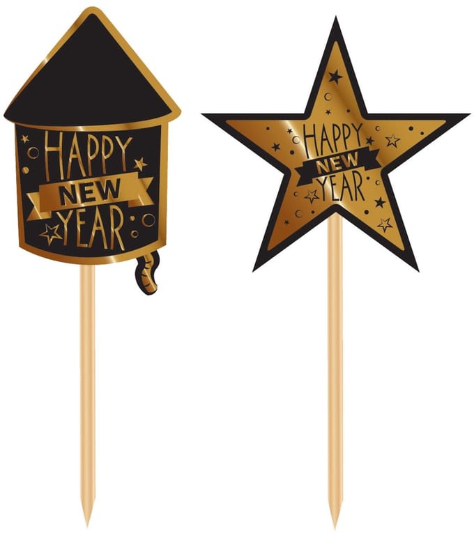 Witbaard Prikkers - Happy New Year - 20 stuks