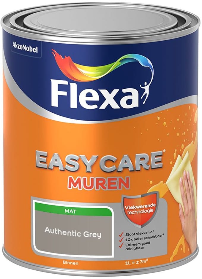 Flexa - Easycare Muren - Authentic Grey - Mengverf - 1 L