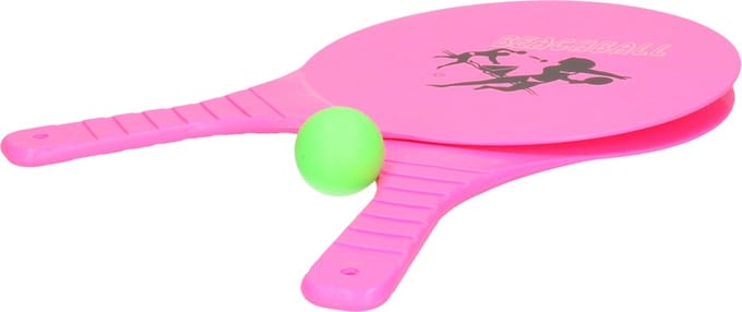 Beachball setje - roze - 2 batjes en 1 balletje - buitenspeelgoed beachballset