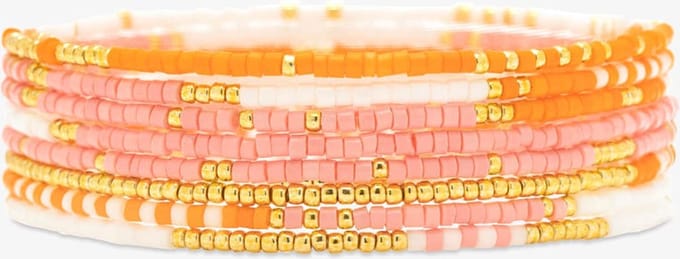 Pura Vida- Warm Breeze Stretch Armbanden set van 8