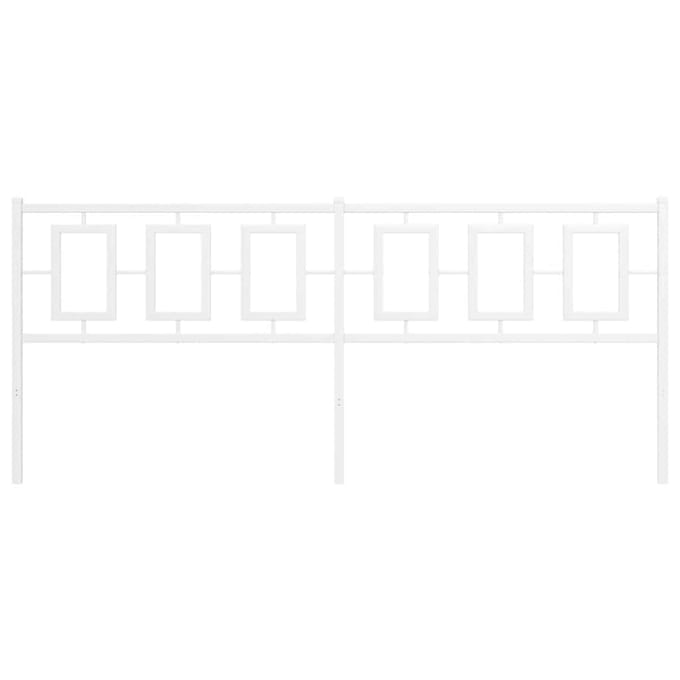 vidaXL - Vervangend - hoofdbord - 200 - cm - metaal - wit