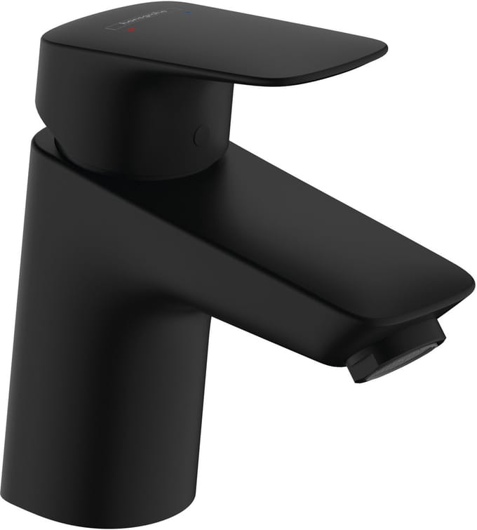 Hansgrohe Logis wastafelkraan - model 70 - opbouw - eengreeps - met waste - mat zwart