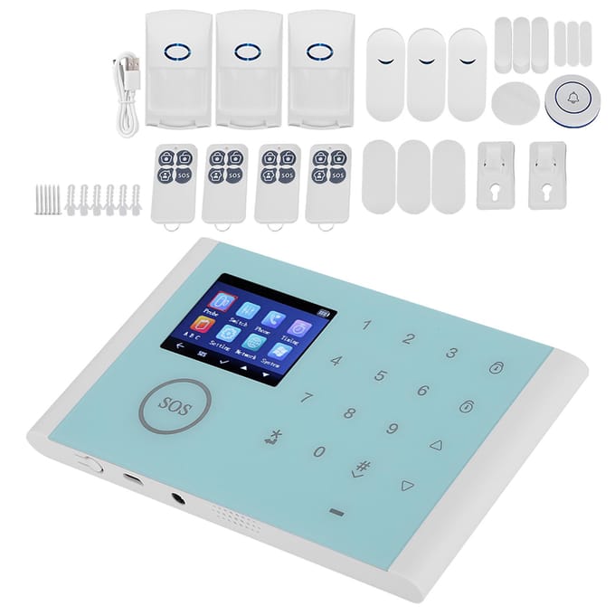 CS118 WifiGSmGPRS Meertalig Intelligente Stem Huis Anti Diefstal Alarm Systeem 110-230V AC white