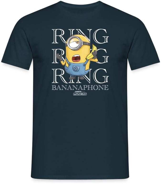 Minions Ring Bananaphone Ringen T-Shirt Heren
