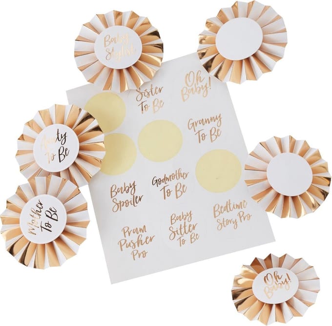 Ginger Ray - Oh Baby! - Badge Kit - 6 stuks