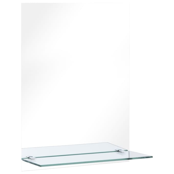 vidaXL - Wandspiegel - met - schap - 30x50 - cm - gehard - glas