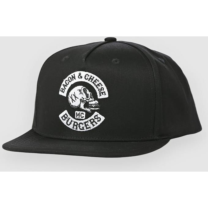 The Dudes Bacon Cheese Structured 5 Panel Cap zwart