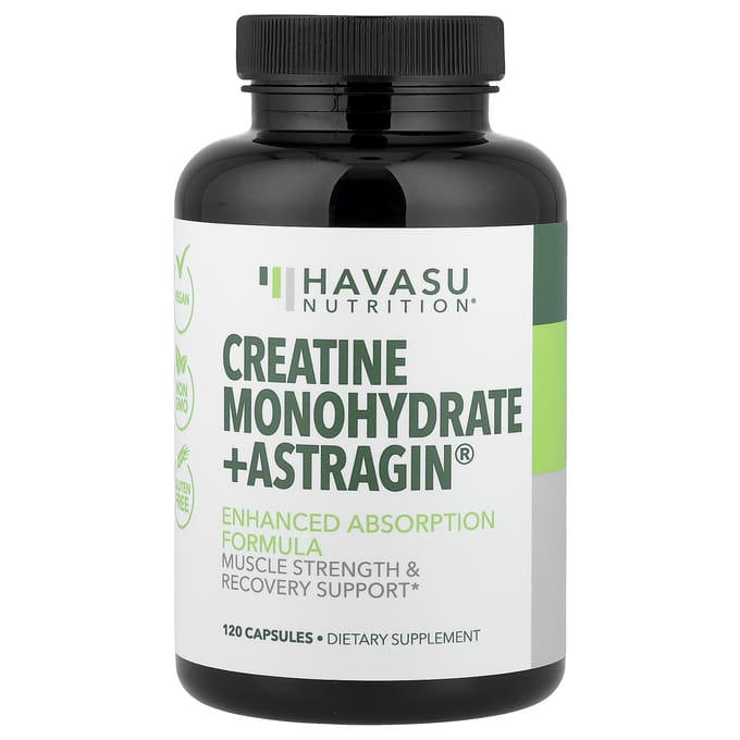 Havasu Nutrition, Creatine Monohydraat + Astragin®, 120 Capsules