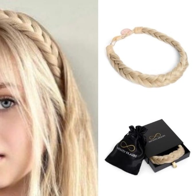 Infinity Braids - Lizzy Regular Braid - Haarband - Haarband Dames - Haarbanden - Haarband meisje - Lizzy Shimmer Ale