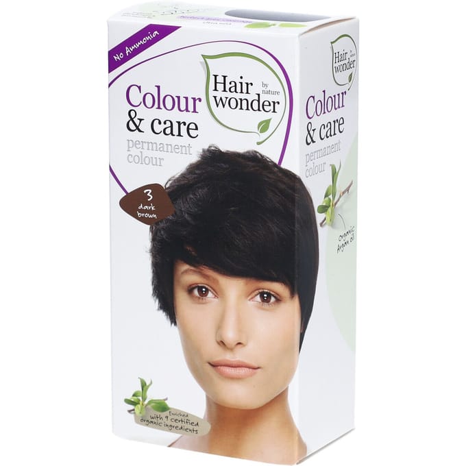 Hairwonder Haarkleuring Color & Care Donkerbruin 3 1 Crème