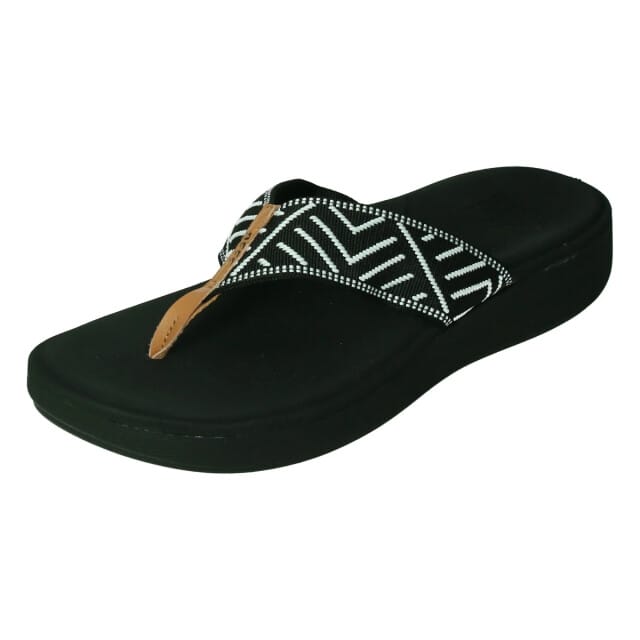 Reef CUSHION CLOUD TX BLACK GEO Dames Slippers - black geo