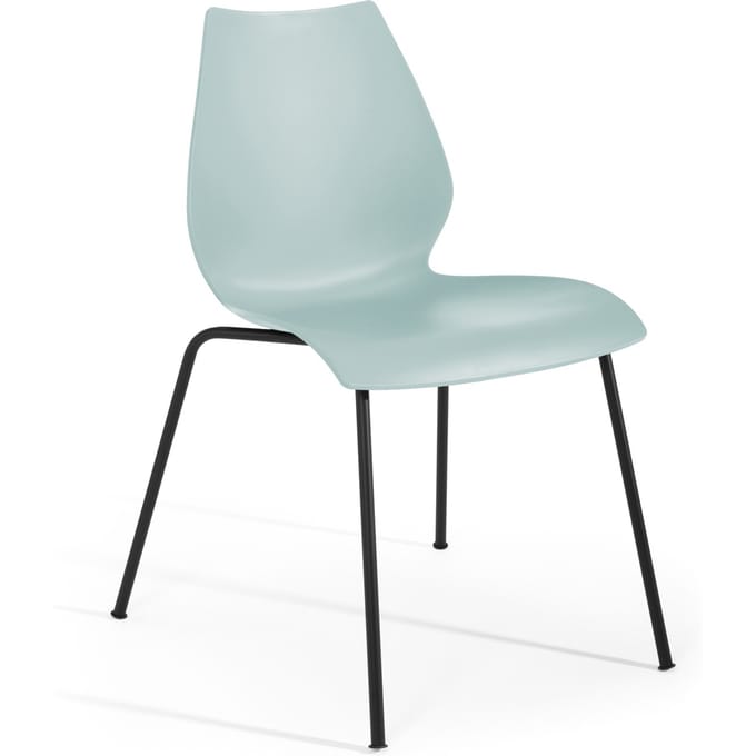Kartell Maui stoel - lichtblauw - zwart