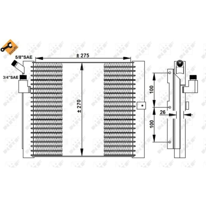 Condensor, airconditioning NRF 35037
