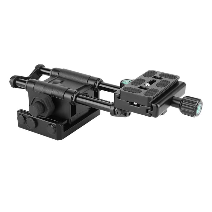 Kingjoy VM 10 Macro Camera Slider DSLR Verstelbare Rail Focuskop Adapter Houder black