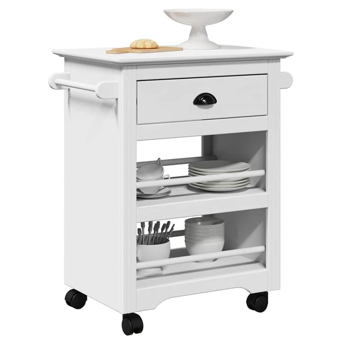 vidaXL - Keukentrolley - BODO - 67,5x45x80 - cm - wit