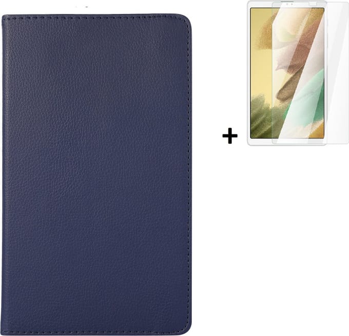Geschikt voor Samsung Galaxy Tab A7 Lite Hoesje - 8.7 inch - Samsung Tab A7 Lite Screenprotector - Samsung Tab A7 Lite Hoesje Blauw + Screenprotector