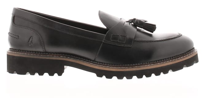 Hush Puppies Ginny Suède Dames Zwarte Instappers