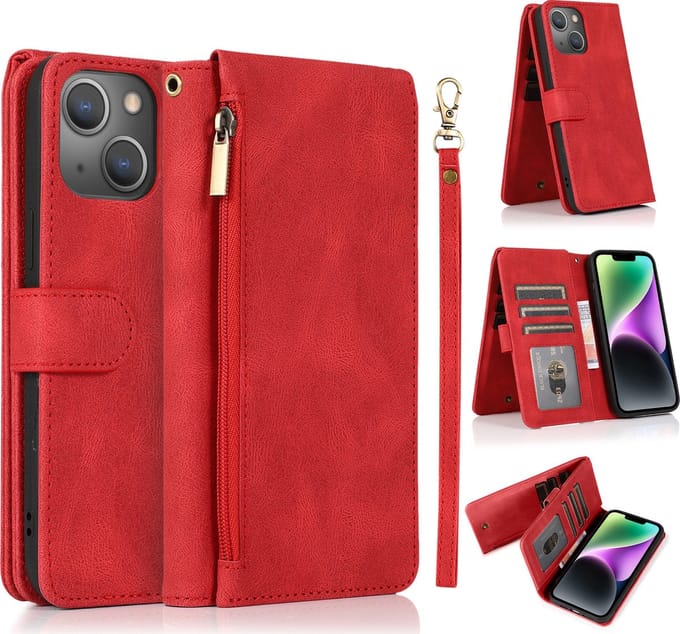Hoesje geschikt voor iPhone X - Bookcase - Pasjeshouder - Portemonnee - Rits - Kunstleer - Groen