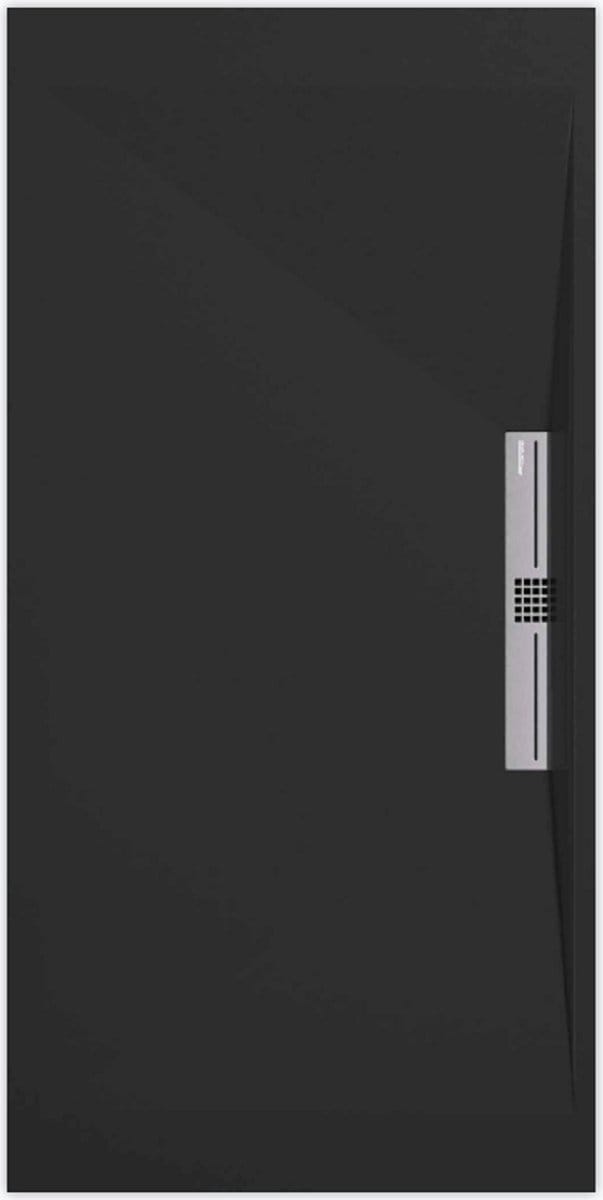 Sanifun douchebak Stone Side Black Smooth 1100 x 700 S