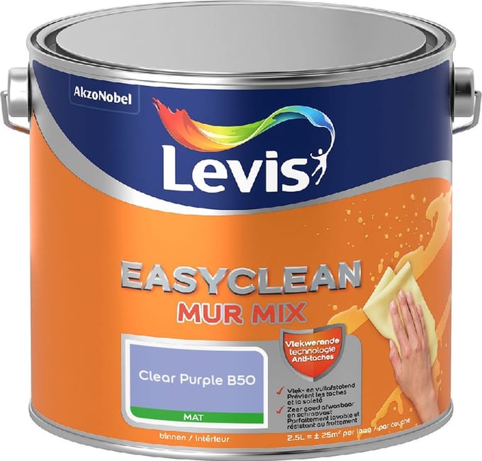 Levis - Easyclean Mur Mat Mix - Clear Purple B50 - Mengverf - 2,5 L