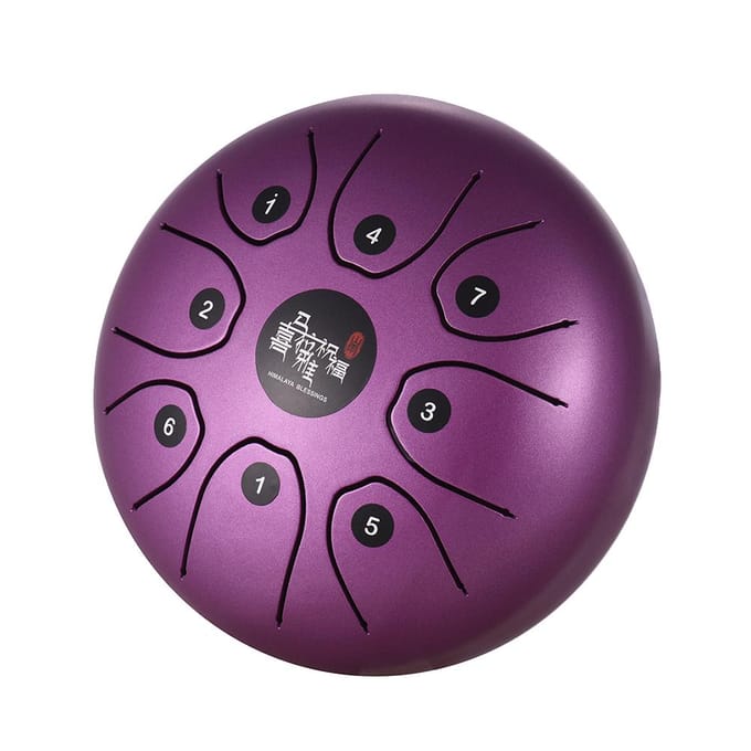 5.5 Inch Mini 8-Tone Steel Tongue Drum C Key Percussie Instrument Hand Pan Drum met Drum Mallets